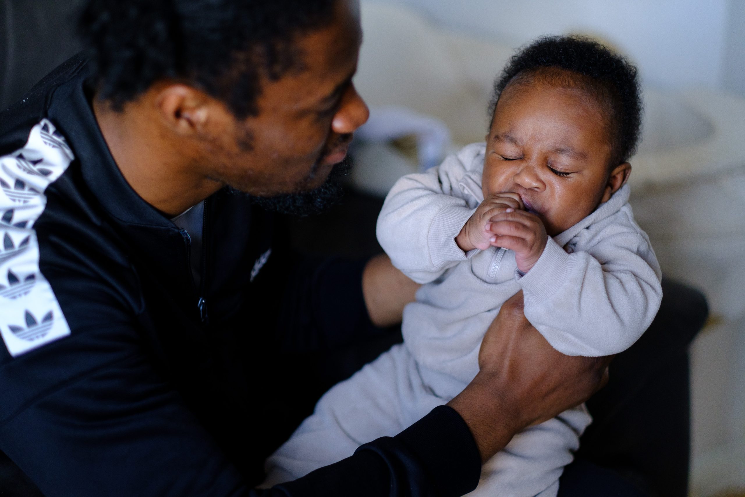 Man holding his baby